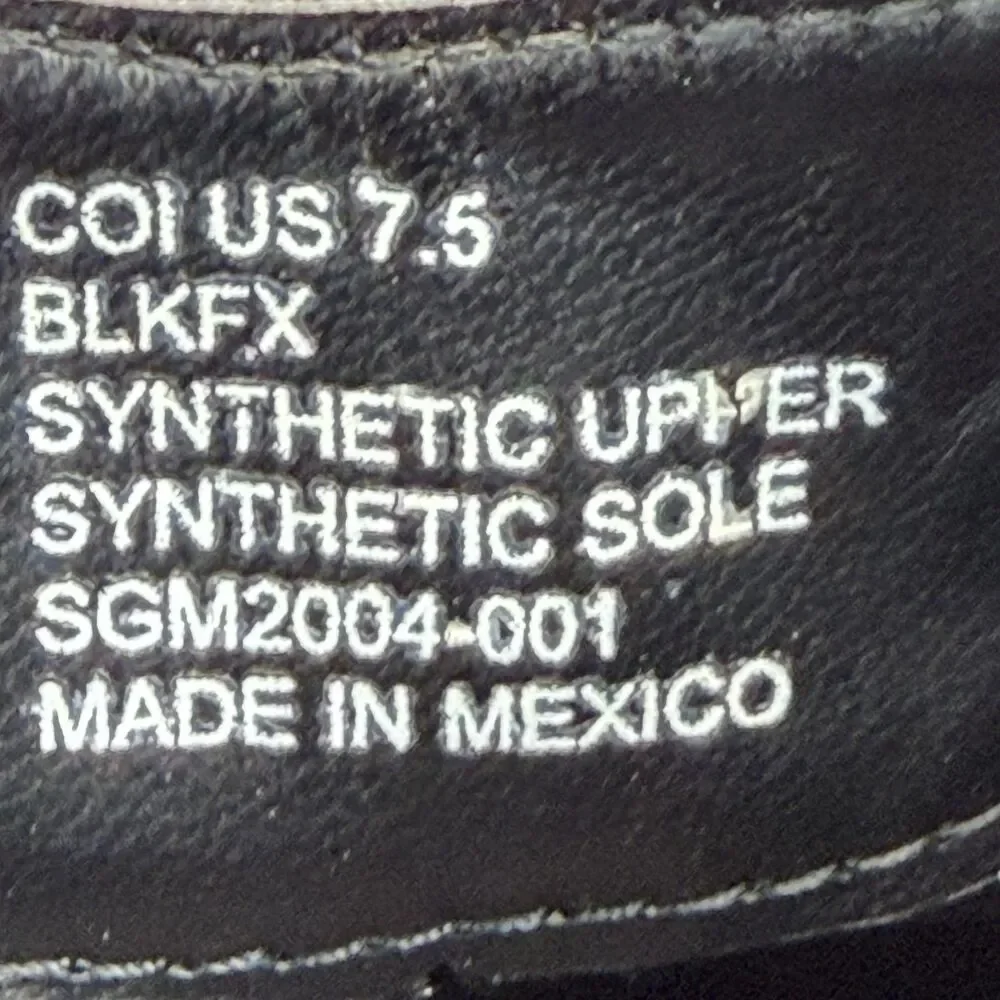 True Religion Boots Womens Size 7.5 Black Chelsea Ankle Lug Sole Block Heel - Picture 10 of 11